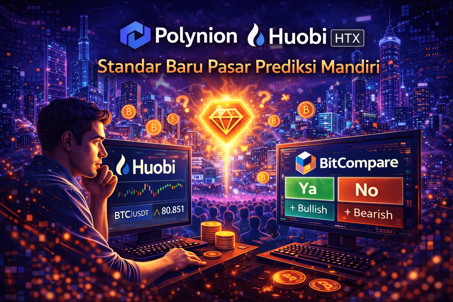 pasar prediksi mandiri Polynion untuk komunitas trader Huobi