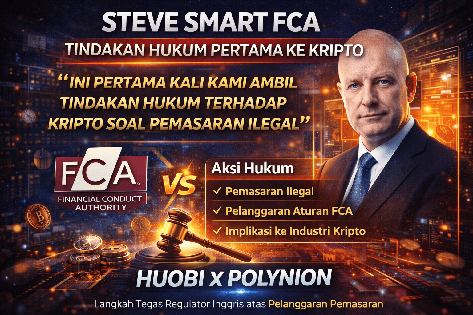 Steve Smart FCA: Tindakan Hukum Pertama ke Kripto
